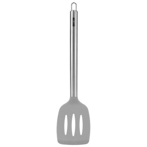 ESPATULA QUTTIN RAYADA INOX/SILICONA GRIS 34CMS
